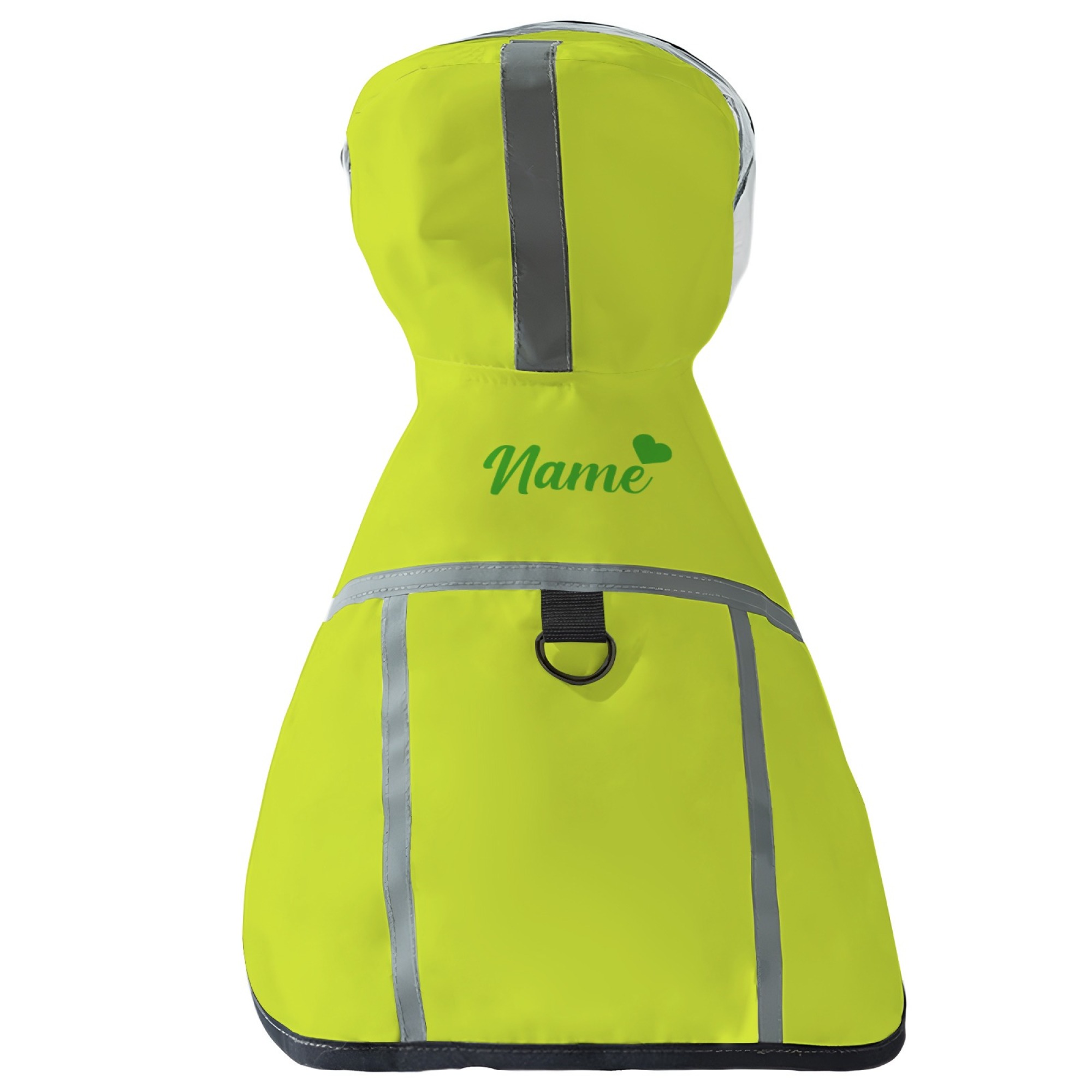 Customizable Pet Raincoat with Reflective Stripes