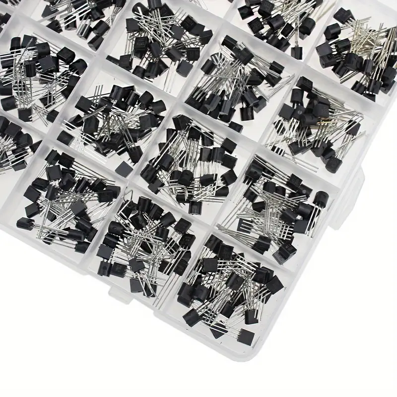 Kit de transistor 24 values 480 transistors PNP NPN S9012 S9013 S9017 S9015 S9018 2N2222 S8050 S8550 SS8050 SS8550 2N5551 2NRéférence : 5401 2N3904, 2N3906, C1815, A1015, C945, A733, A42, A92, BC547 Kit de transistor 24 values 480 transistors PNP NPN S9012 S9013 S9017 S9015 S9018 2N2222 S8050 S8550 SS8050 SS8550 2N5551 2NRéférence : 5401 2N3904, 2N3906, C1815, A1015, C945, A733, A42, A92, BC547