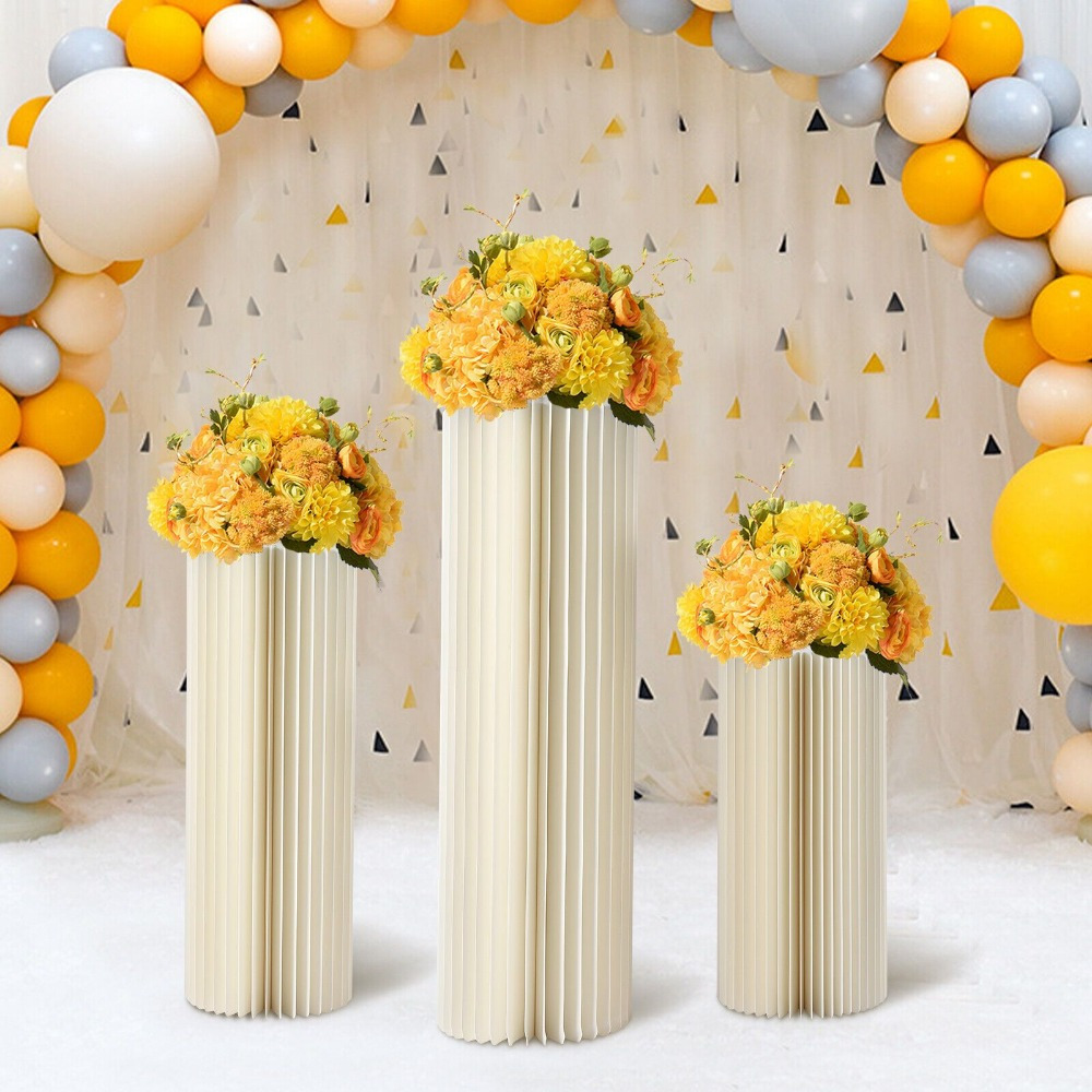 

3pcs Cardboard Flower Stand 60cm+80cm+100cm High +pvc Board 44 Sheets