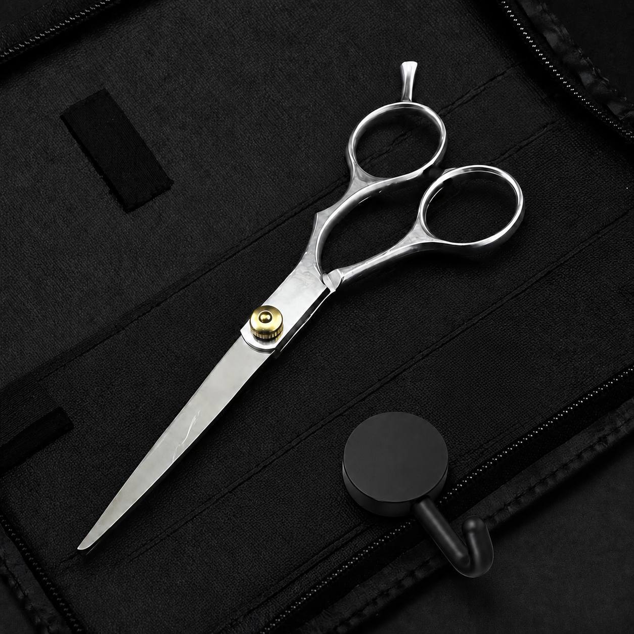 TEMU Ensemble de tondeuse à cheveux 2 pièces (1 pièce de ciseaux et 1 pince), comprenant une tondeuse professionnelle et des ciseaux magiques à dents