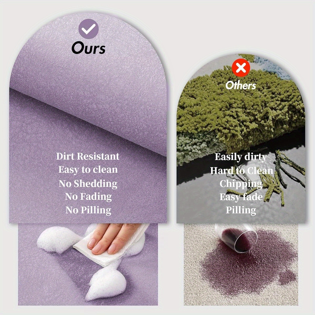 extra long bath mat lavender diatomaceous earth bathroom fast dry non slip shower mat with rubber backing super absorbent large floor mat for tub shower sink elegant bathroom decor   spa lovers Product details 4