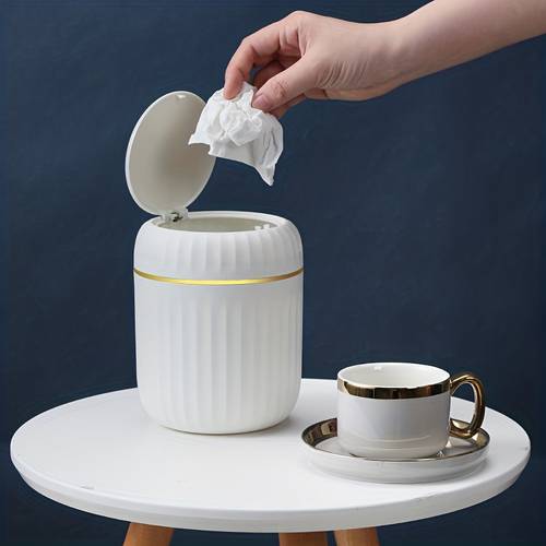 1pc Elegant ultra thick large capacity mini trash can, stylish desktop trash can, suitable for home, office, and countertop use - perfect Valentine s Day gift, desktop trash can | durable plastic trash can, mini trash can,. 1-4pcs trash cans