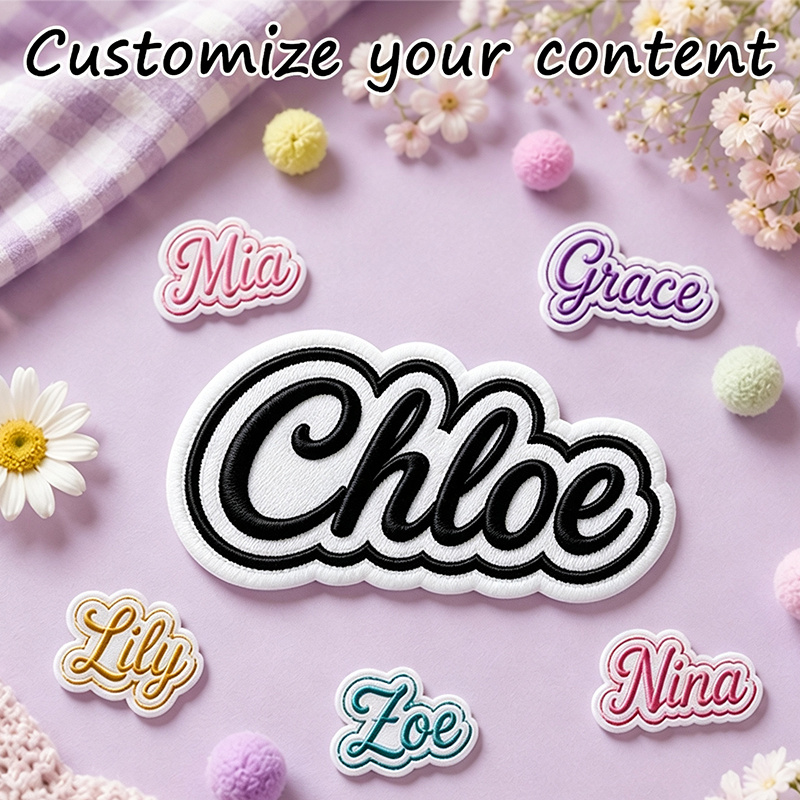 TEMU Distintivi Personalizzati Ricamati con e Combinazione di Lettere, con Targhette Personalizzate a Funzione Termoadesive e Cucibili. Distintivi in