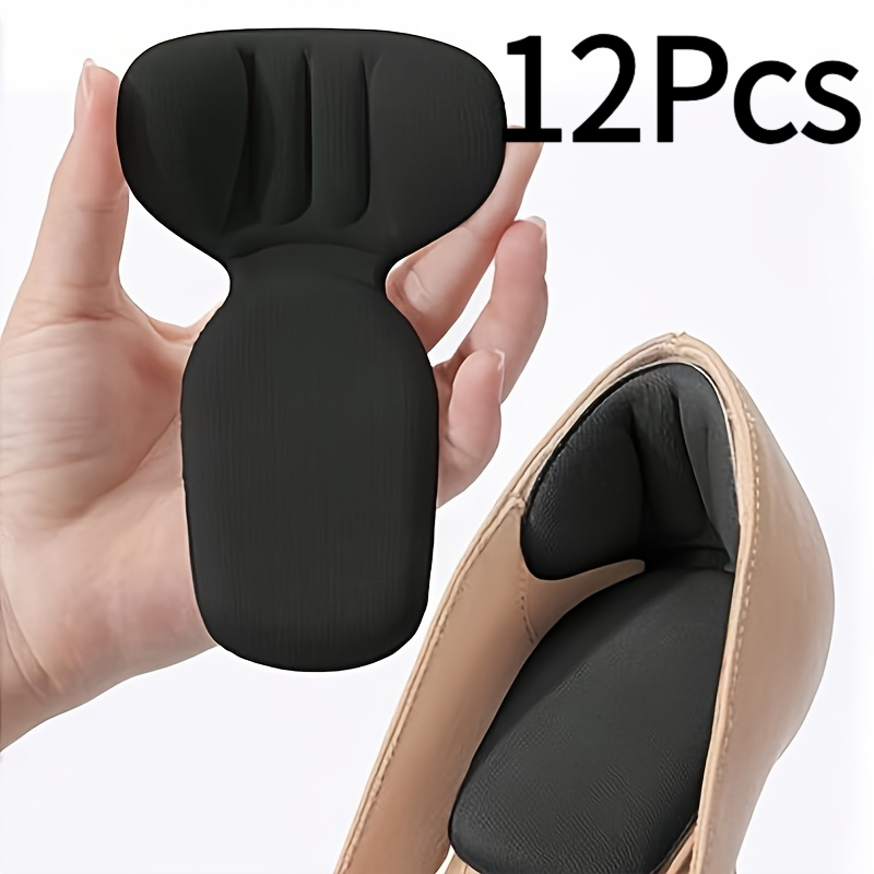 12pcs Thickened, Non-slip, Wear-resistant Heel Pads For High Heels, Heel Pads For Resizing Large Shoes