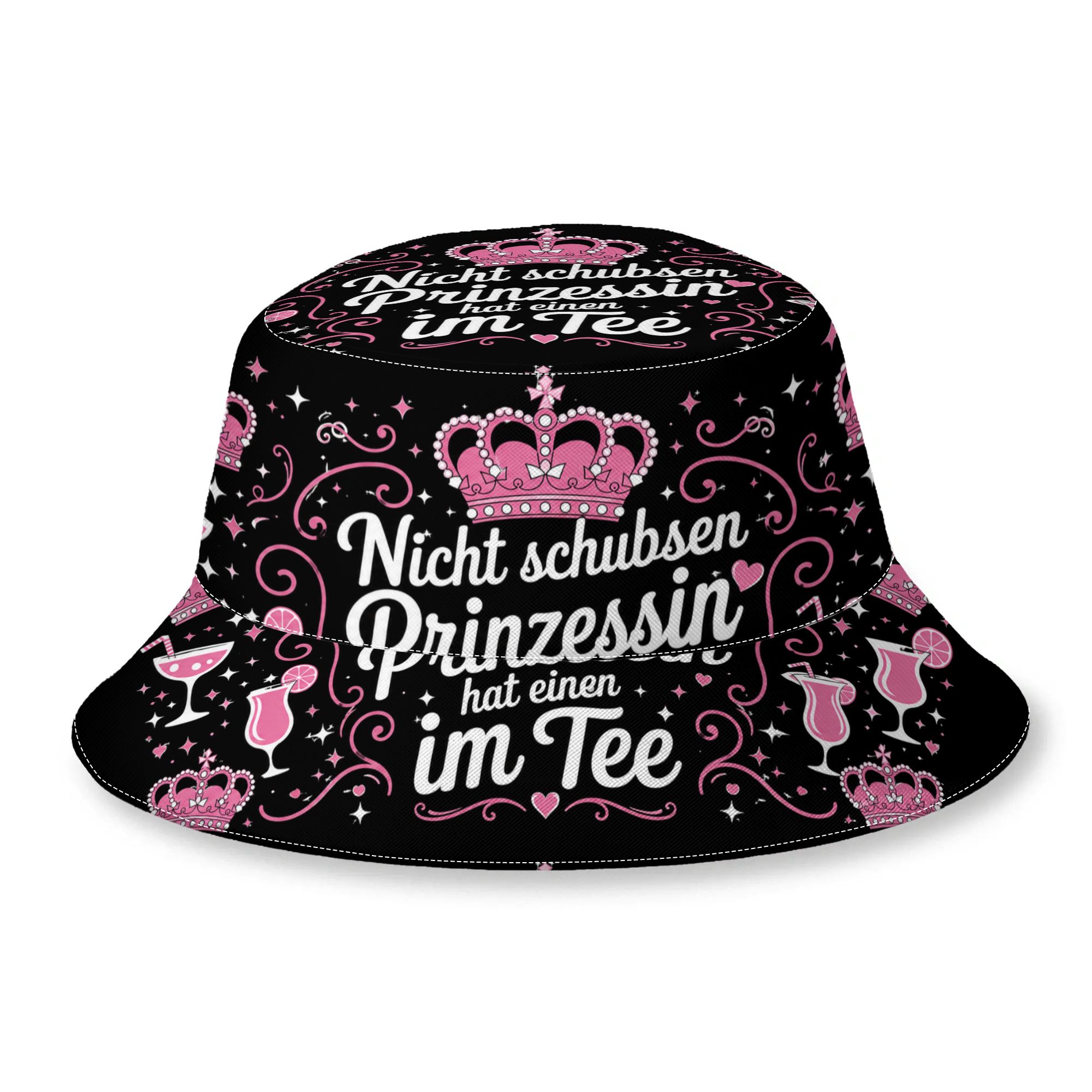Image of Unisex Harajuku Malle Party Mallorca Drinking Bachelorette Princess No Pushing Bucket Hat Additions Bob Hat For Picnic Headwear