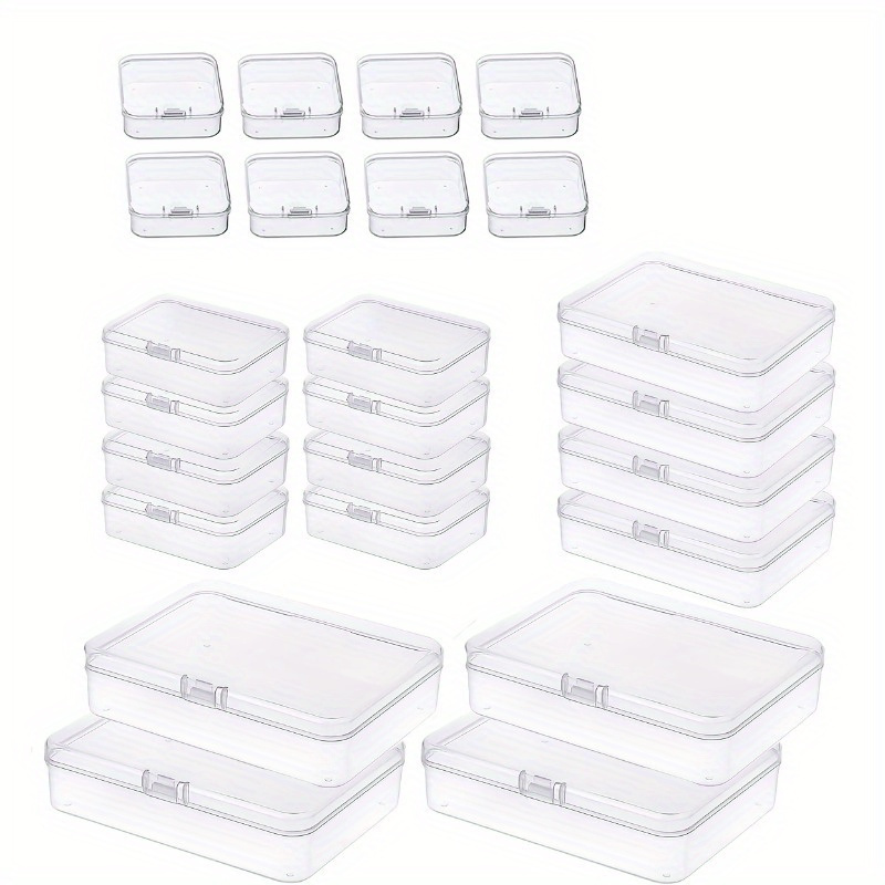 

24pcs Box Set - Assorted , Rectangular Mini Plastic For Jewelry, Crafts & Small Organization, Diy Crafts, Beading , Beading&jewelry Making