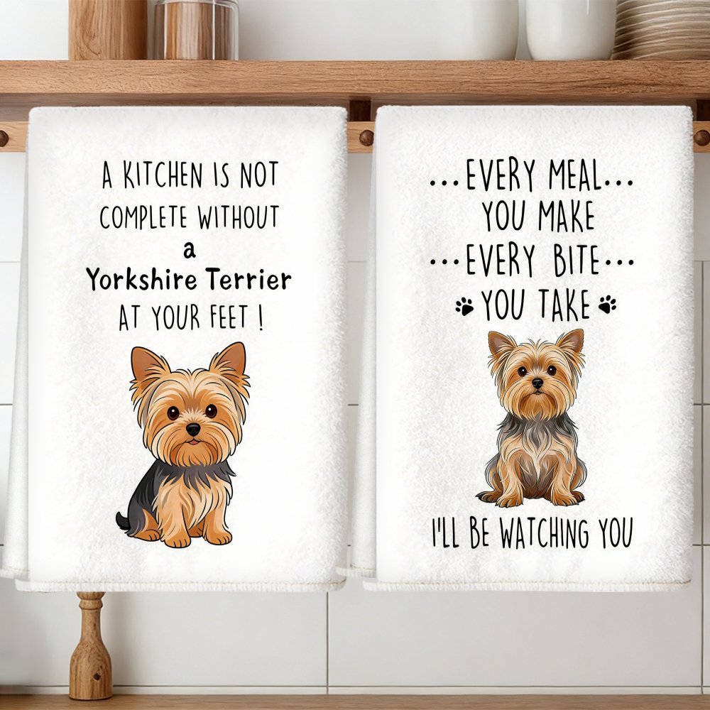 TEMU W 2pcs Kitchen Towel,soft Absorbent Microfiber Dish Cloths For Cleaning, Decorative Housewarming/birthday Gifts For Mom, , Neighbors,funny Dogs