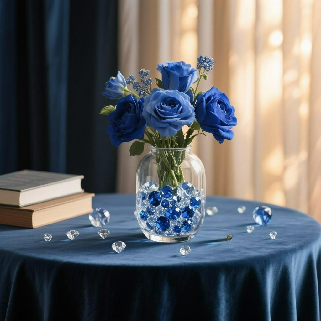 E-shop 1100 Stück blaue transparente Diamanten | Ideal für Party, Hochzeit und Feiertagsdekorationen, hochglänzende Acryl, Bastelarbeiten und