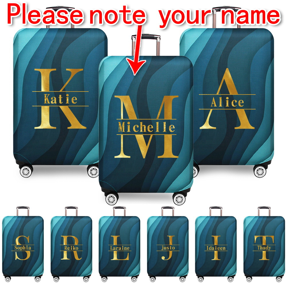 Luggage Cover Suitcase With Name On It Custom Luggage Cover, Personalized Name Monogrammed Color Suitcase Pro –  Starcove Fashion