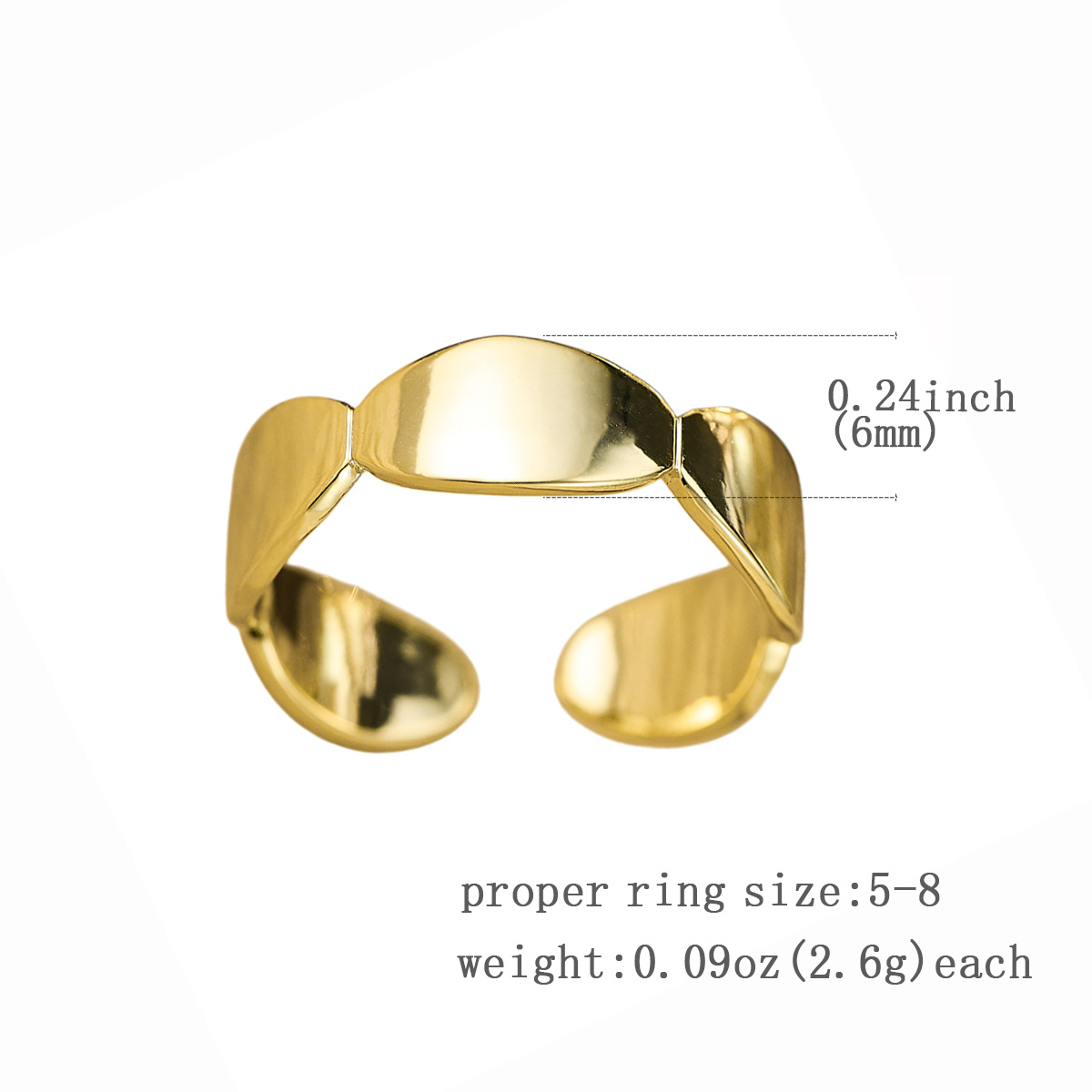 Geometric Elliptical Opening Adjustable Ring