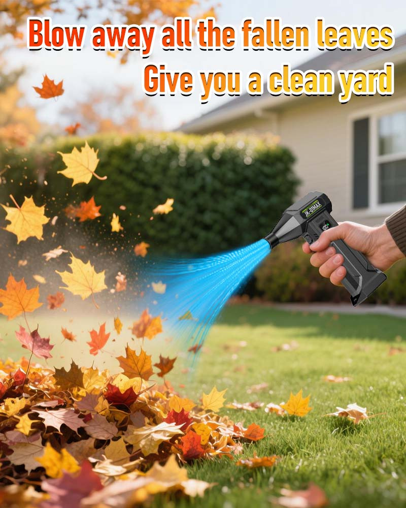 2026 Model Yard Lawn Leaf Blower Snow Blower, USB Rechargeable Dual-Use Car and Home Cleaning Dust Blower Fan, High-Pressure Handheld Turbo Jet Fan, Summer Cooling Fan Suitable for All 12 Months, 9000000 RPM High-Speed Brushless Motor, Built-in 2
