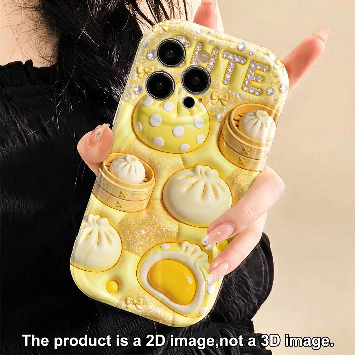TEMU Phone Case: 2d Plane Protection, Drop And Scratch Resistant Phone Cases Suitable For Iphone17 16 15 14 13 12 11 8 7 X Plus.cute Dumplings With A