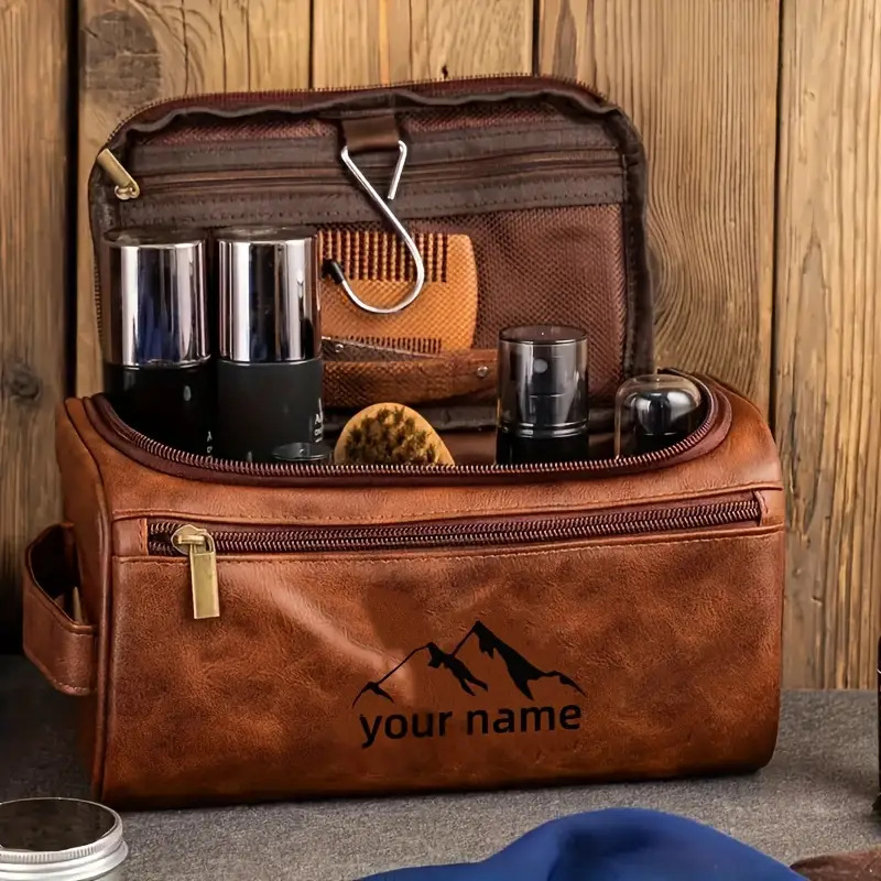 TEMU Trousse de toilette personnalisée pour homme, de haute qualité, inodore, pour les et , personnalisée - Parfaite pour Noël, le An, la