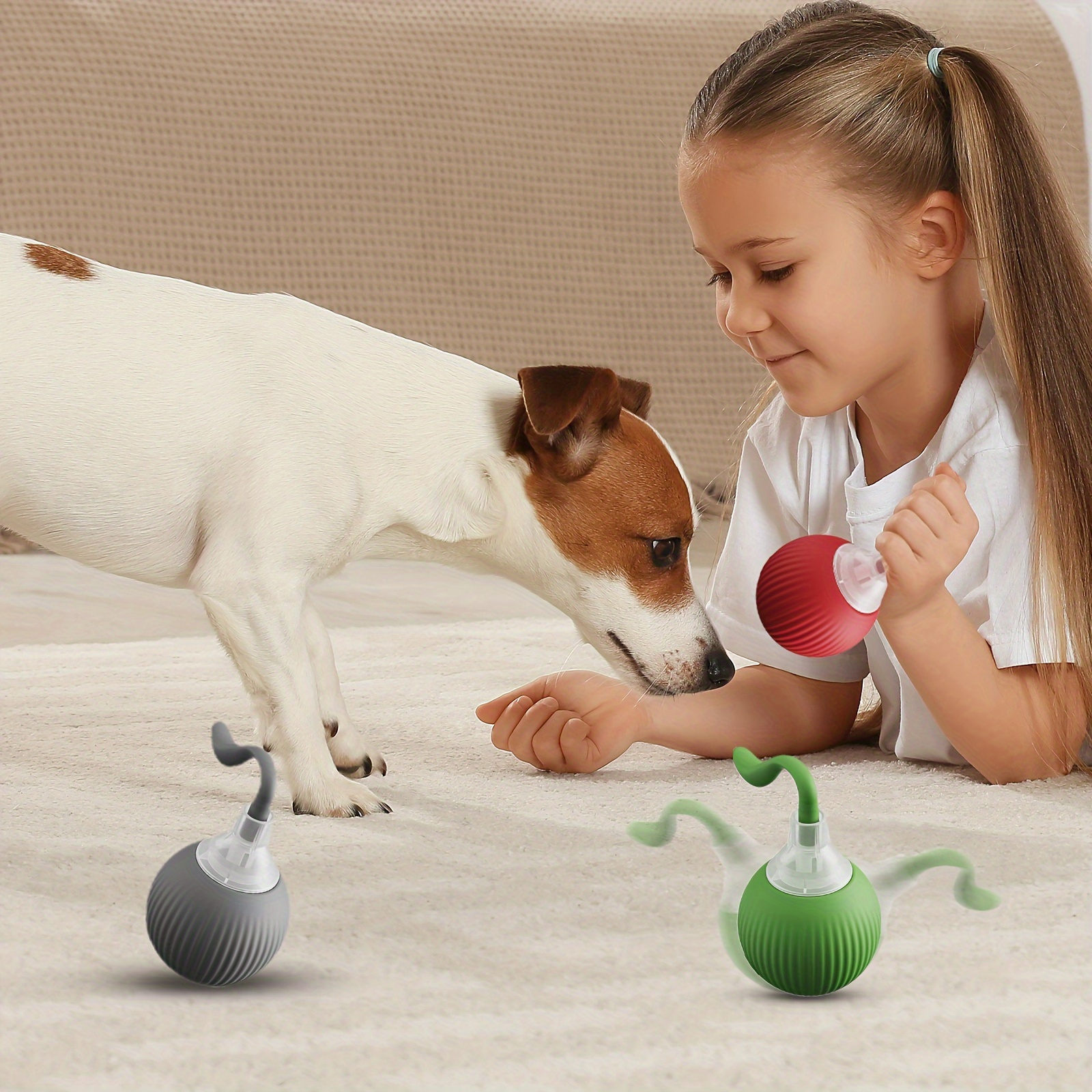 

Dog Ball - Usb Rechargeable, Jumping & Rolling Toy For All Breeds, Interactive Training And , Dog Toys, Automatic, Plastic Material, Christmas Toy