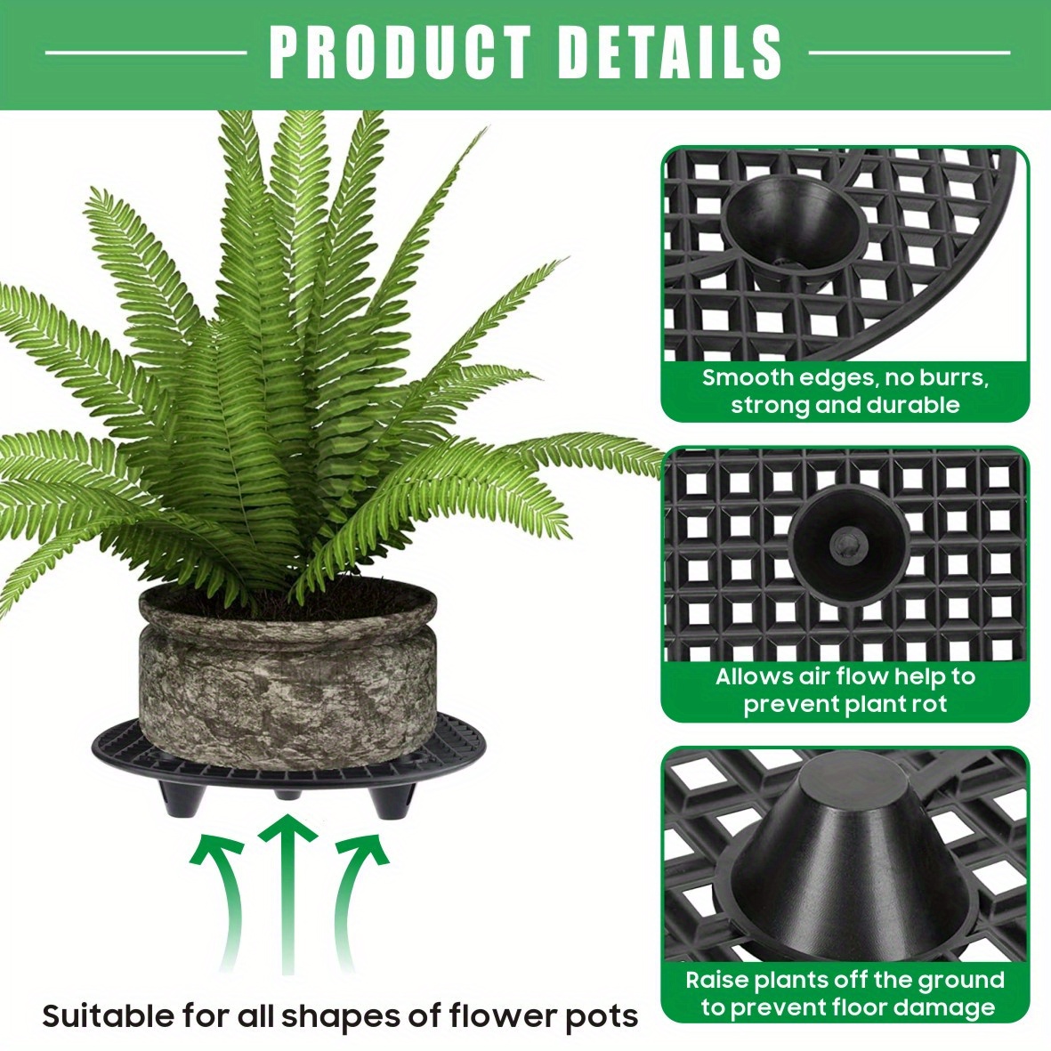 6x plant level pot elevator heavy duty plant stands 20 30cm plant pot saucer details 1