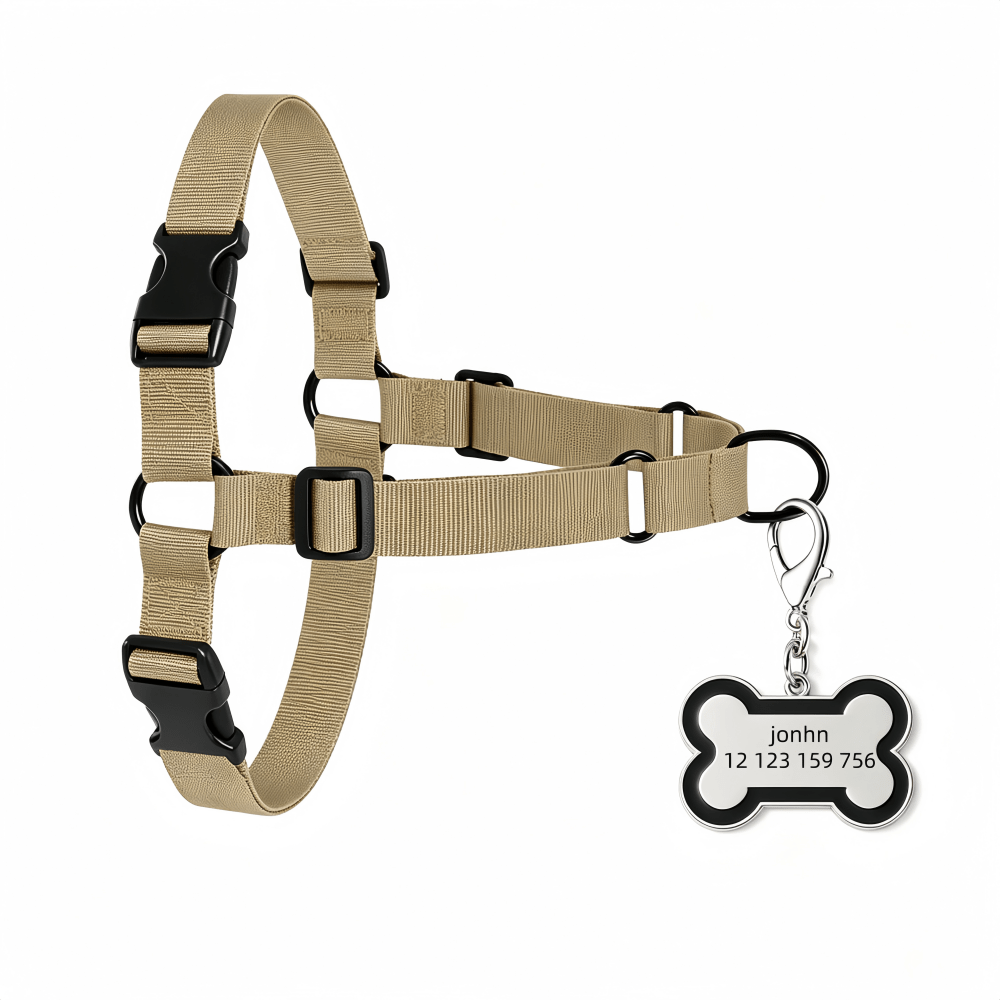 Customized Bone-Shaped Name Tag with Adjustable Nylon Leash