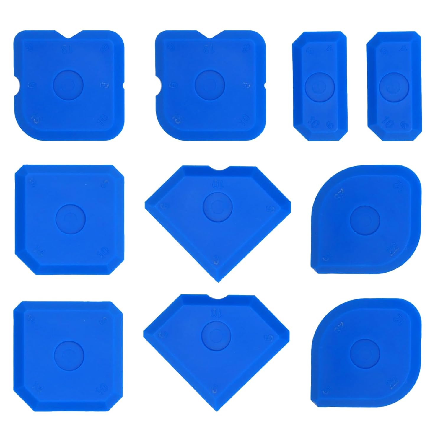 10pcs Caulk Finishing Tool Set, Reusable Grout Scraper & Shaping Tool Kit, Caulk Smoothing Tools For Bathroom, Kitchen, Window, Floor Sealing & Grouting Work