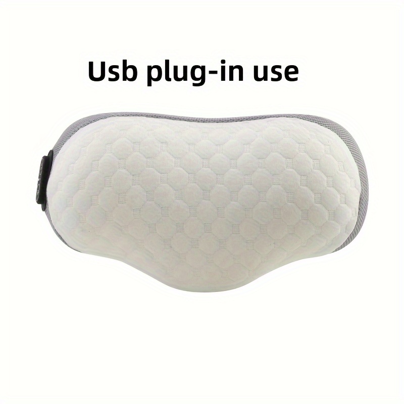 USB-Powered Memory Foam Neck Pillow with Heat and Vibration Massage | Ergonomic Hexagonal Design for Optimal Support | Breathable Fabric for Enhanced Comfort | Perfect Holiday Gift for Relaxation and Sleep Aid, Neck Support Pillow | Sleek Modern Pillow | Memory Foam Pillow