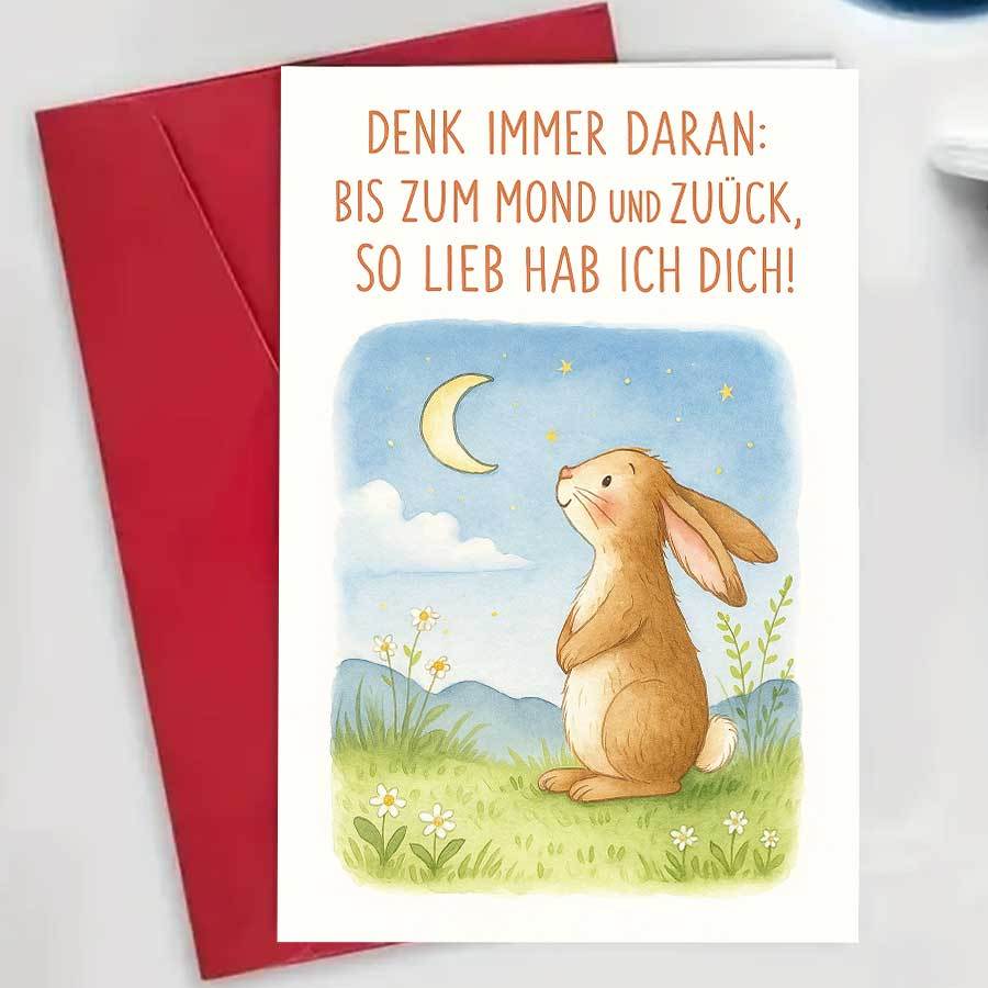 Image of 1pc Card Featuring A Cute Bunny Perfect For Romantic Gifts, Anniversaries, Or To Show Your Deep And Care Envelope And Card