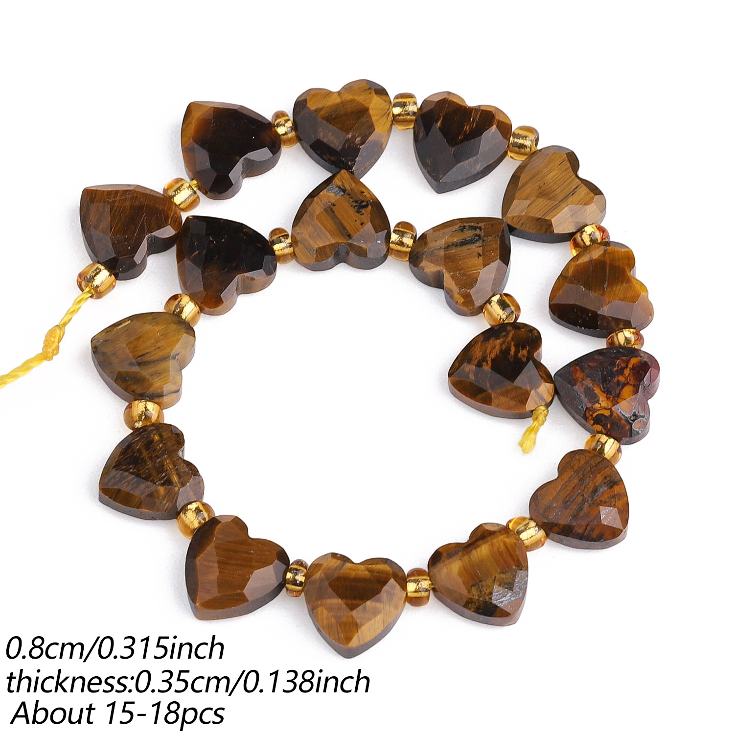 TEMU Cuenta suelta de de 8 mm de de piedra natural, con entre , adecuada para hacer joyas DIY, pulseras , collares, aretes, colgantes, accesorios de
