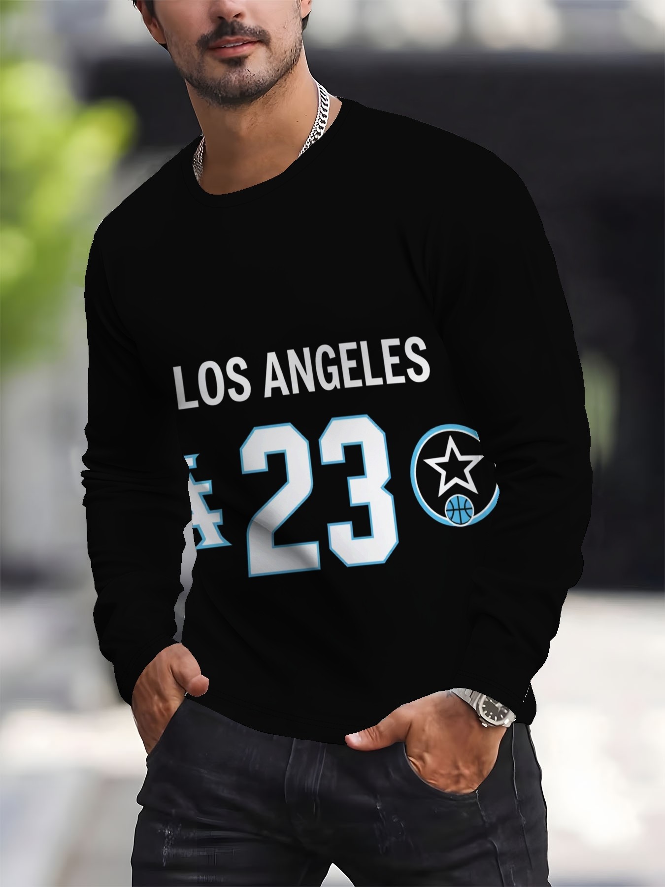 Artikelbild herren freizeit langarmshirt, herren langarmshirt mit aufdruck