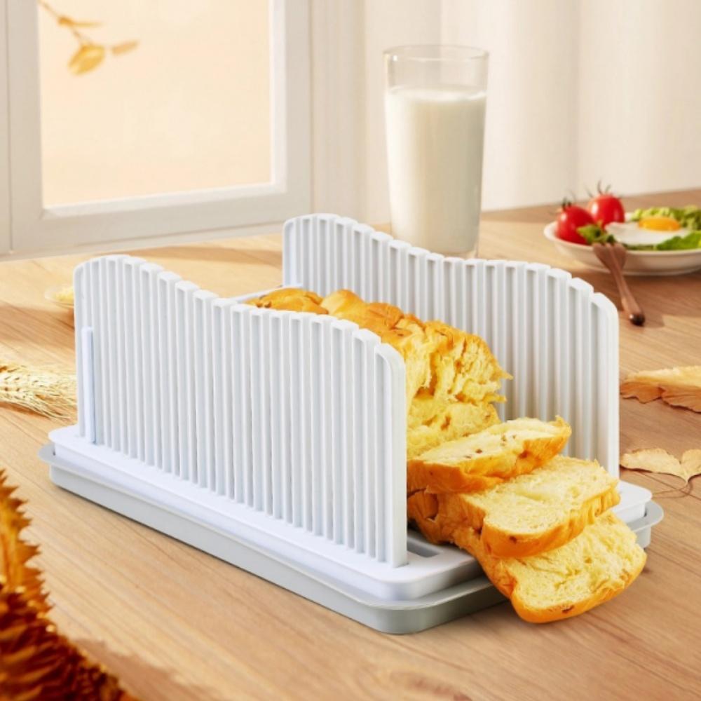 adjustable manual bread slicer foldable cake cutter   kitchen baking no electricity needed tool for perfect   details 12