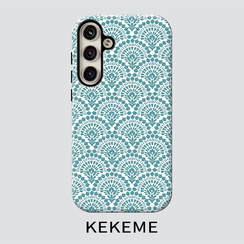 TEMU Phone Case - Kekeme Fan-shaped Retro Pattern Film -one Suitable For Galaxy S26 S25 S24 S23 S22 S21 S21  S21 Fe Edge S20 A15 A16 A17 A23 A32 A34