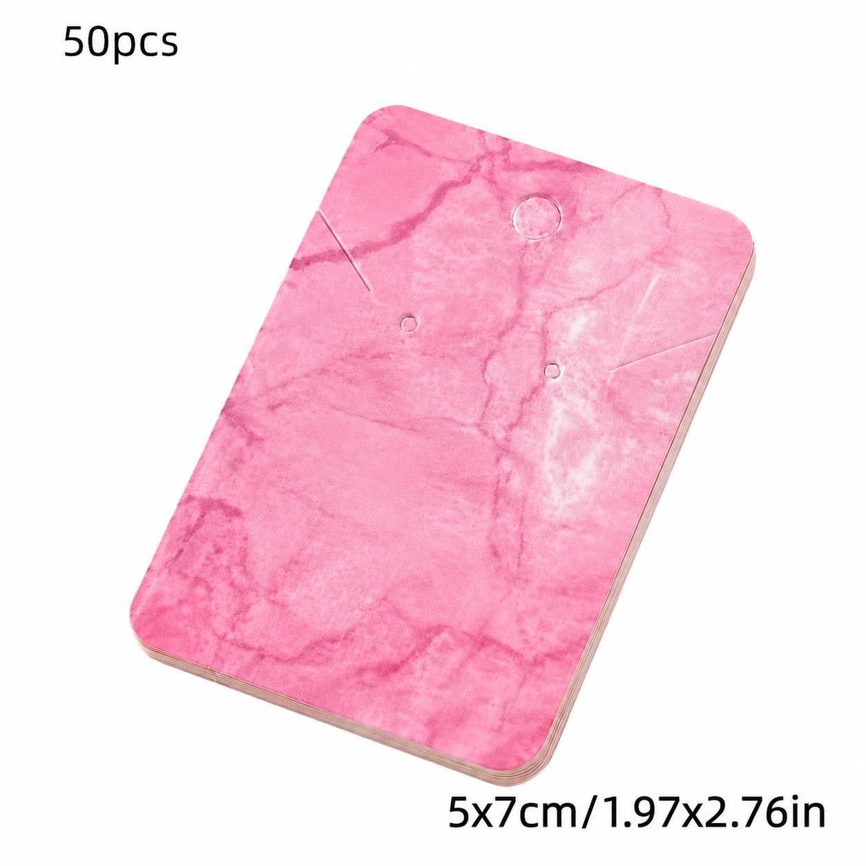 TEMU Lot de 50 cartons pour boucles d'oreilles et à motif marbre coloré 5.0x7.01cm, utilisés pour et le stockage, la présentation de la production de