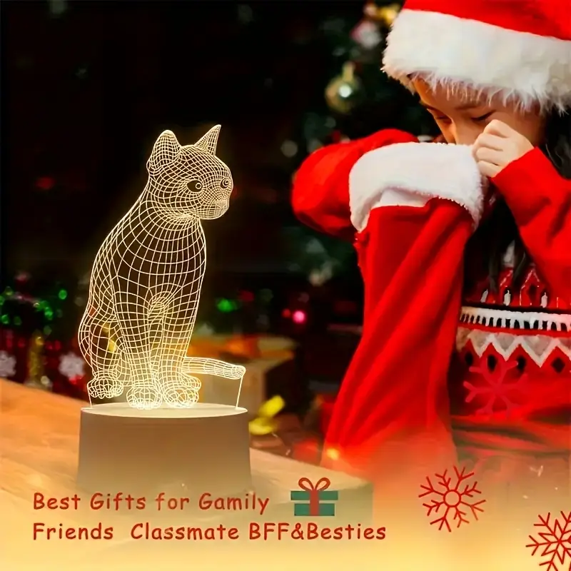 3d cat shaped led table lamp usb powered desk light warm ambient glow no batteries needed bedroom decor unique gift idea cat decor indoor lighting modern lighting durable construction decorative lighting Product details 5