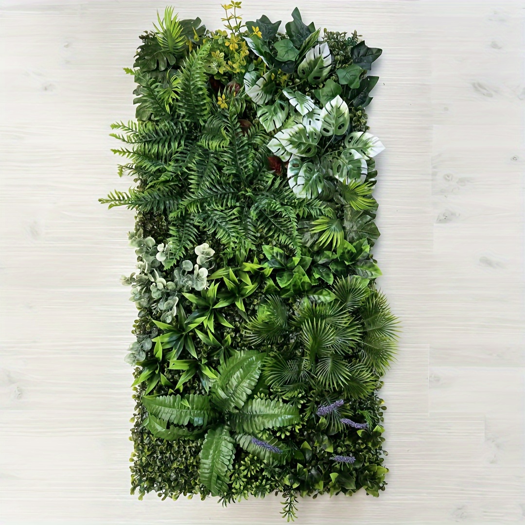 Large-scale Uv-resistant Artificial Greenery Wall Panel - Plastic Faux Plants For Indoor/outdoor Decor, Weddings, Parties, Gardens, Backyard