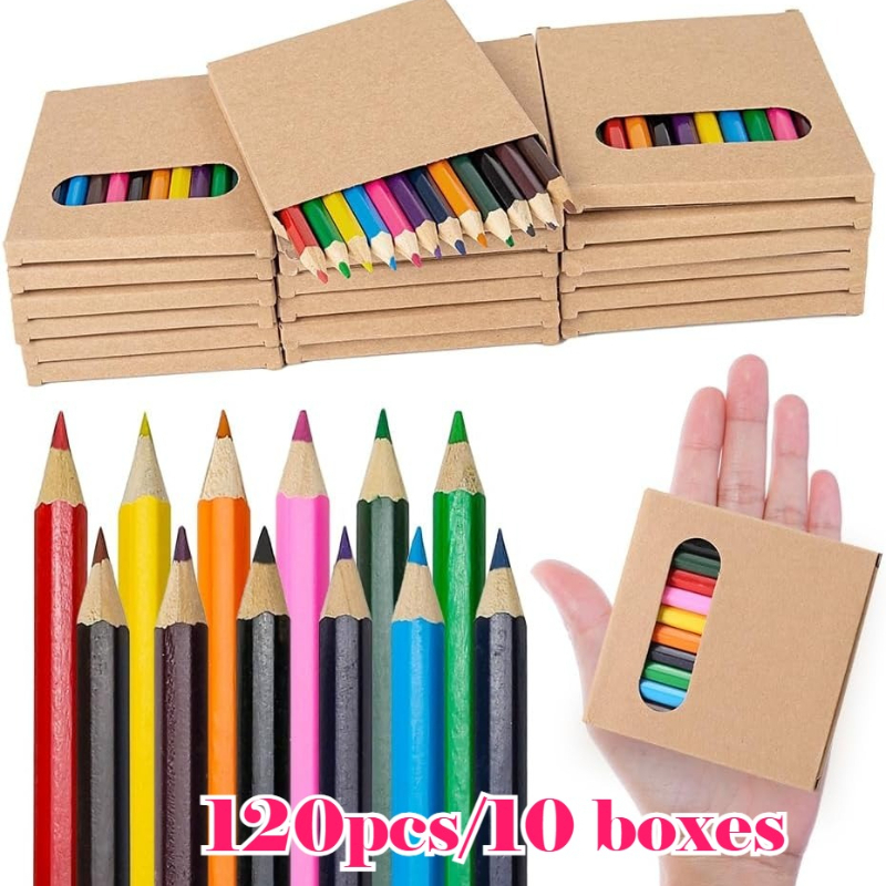 120 Colored Pencils | 10 Boxes In 12 Colors, 3.5 Inch, Pre-, Ideal For Back To School & Classroom Prizes