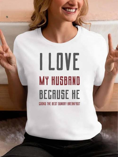 this stylish letter print womens round neck t shirt features a is comfortable and breathable everyday casual wear showcasing and elegant style a must have for summer parties with local shipping