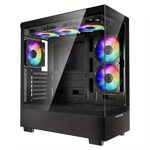 Moroval Computer Case Low Profile MOROVOL 852 Mid Tower ATX PC Case - Classic Design, Pre ...