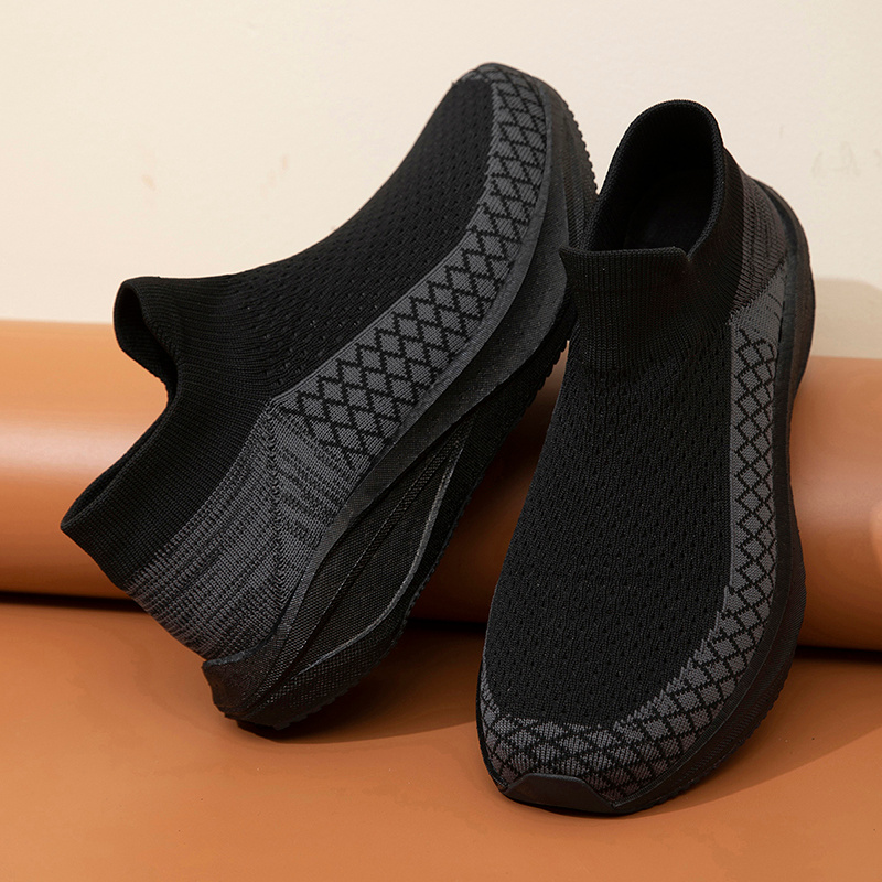 TEMU Unisex Sock Sneakers, Stretch Fabric Walking Trainers, Thick Sole Running Footwear, Daily Casual Loafers, Street Style Athletic Shoes, Everyday