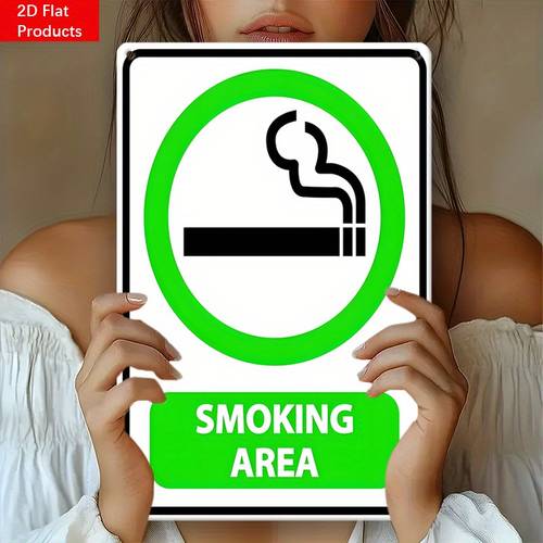 2d flat large metal smoking area sign heavy duty smoking room plaque with pre drilled holes 20 32 x30 48 80x120cm indoor decoration for bars offices schools no electricity 2d flat