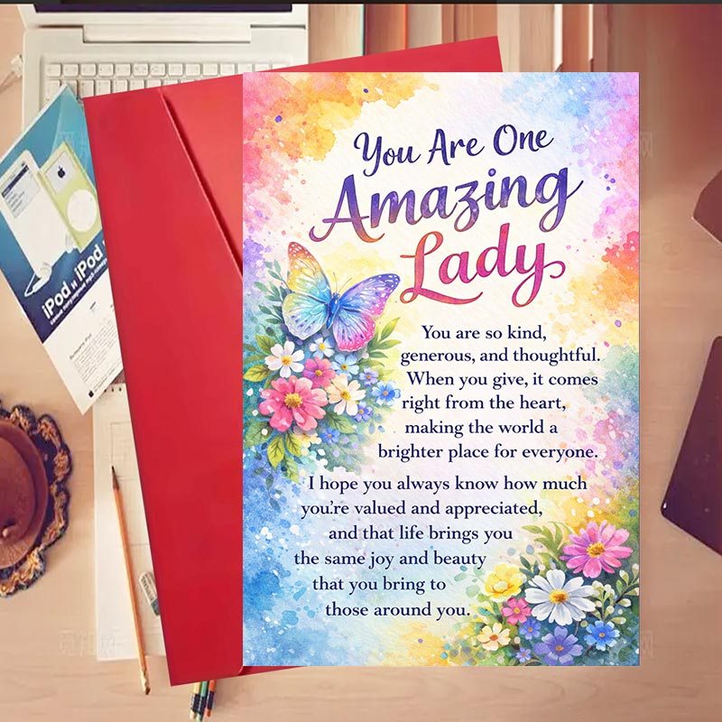 TEMU 【party Invitations】1set Amazing Lady Greeting Card - Perfect Gift For Women On Special Occasions, Expressing Appreciation And Kindness Halloween