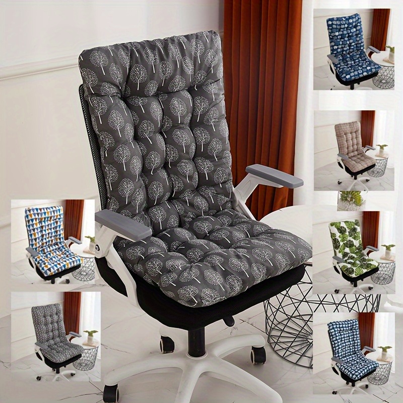 1pc tropical leaf pattern seat cushion thickened non slip polyester fiber cover for rocking chair chaise lounge outdoor use 35 43x16 93 inches     durable fabric 0
