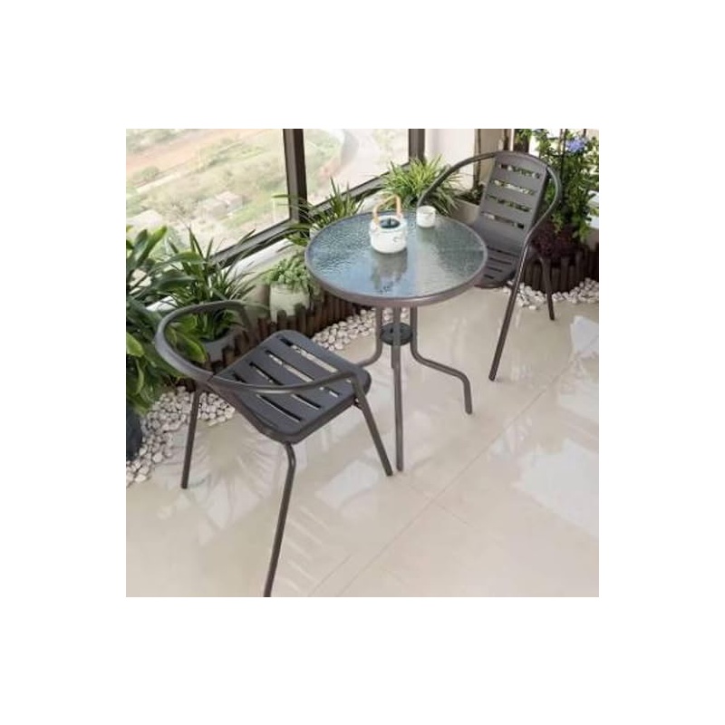 stylish 3pcs garden dining set   and brown poly rattan patio furniture   outdoor dining and balcony retreats