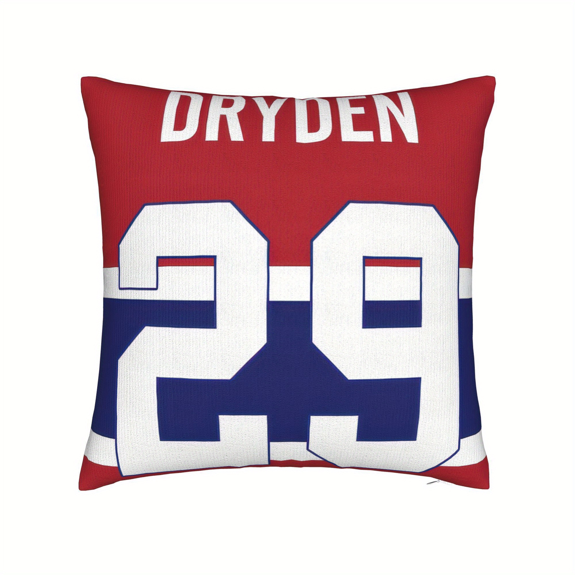 TEMU 1 housse de coussin vintage hockey pour fans - Design pièce Dryden & numéro 29, housse douce à fermeture éclair, lavable en machine, décoration