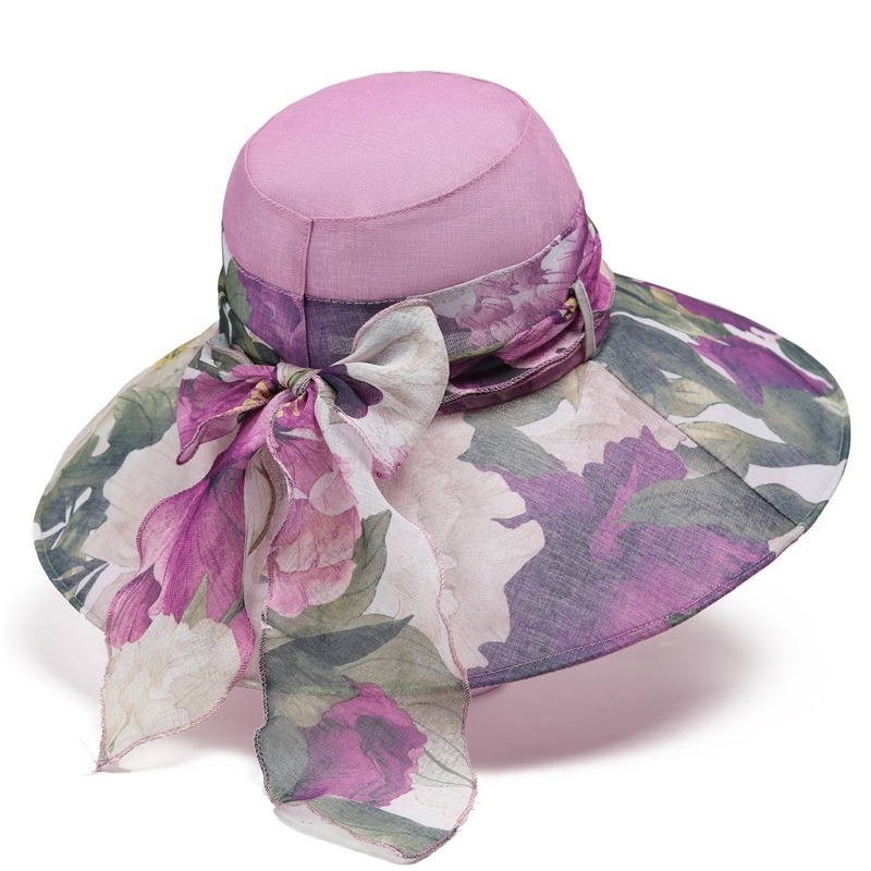 Image of Women's Summer Sun Hat - Stylish And Trendy Wide Brim Sun Hat For Outdoor Travel And Activities - Breathable Headwear