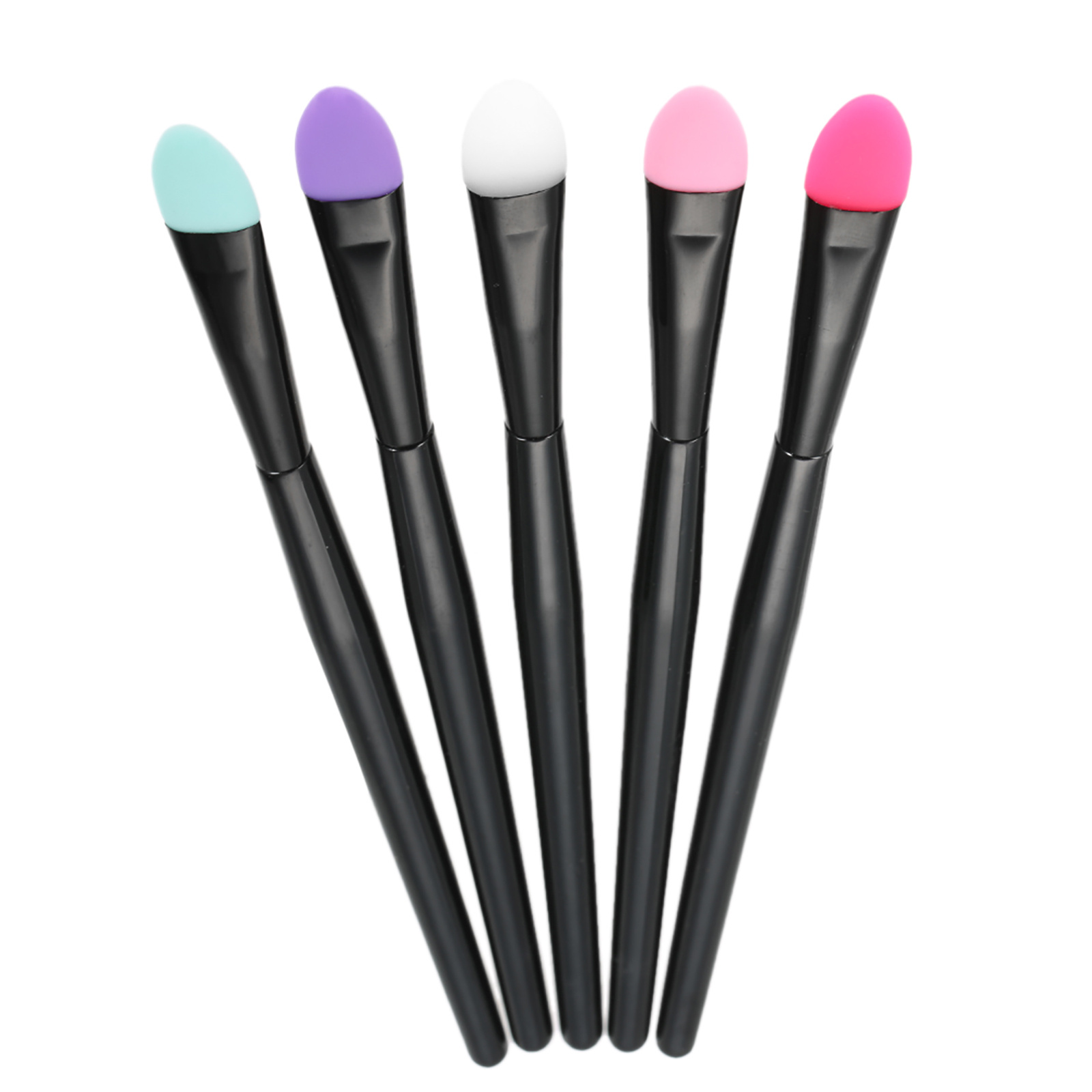 TEMU Ensemble de 5 pinceaux de Cosmétique en silicone par Anself, un kit professionnel pour l'application de fards à paupières et les hydratants,
