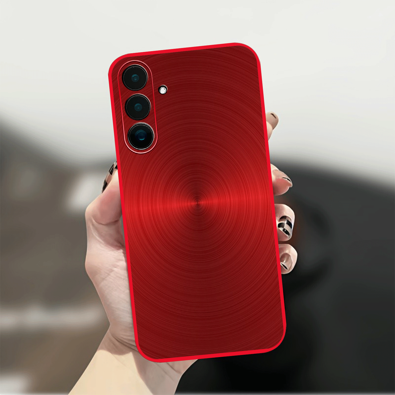 TEMU Phone Case - Red Elegant Red Tpu Soft Case, Fashion Trendy Phone Case, Suitable For Galaxy