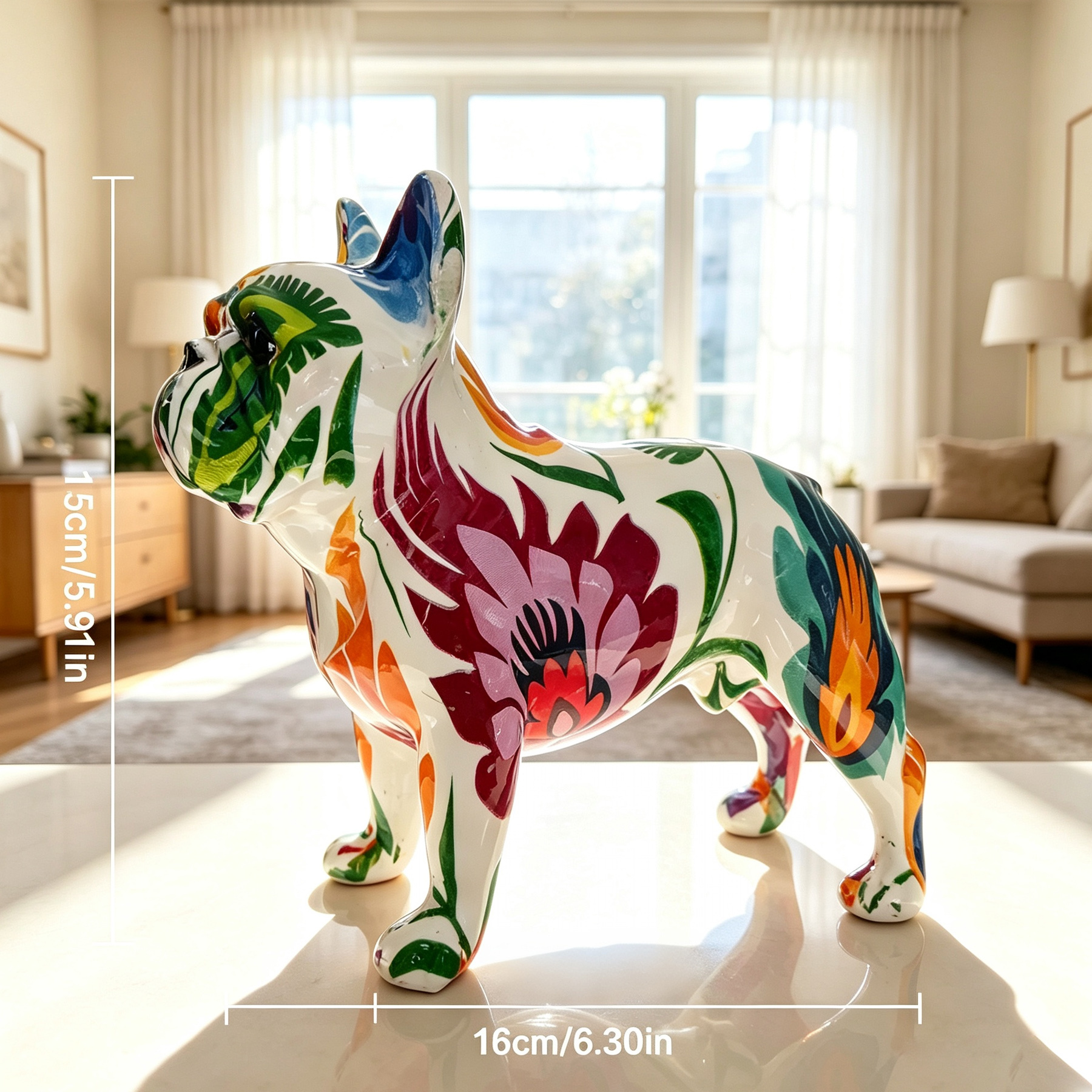 TEMU 1pc, Statue de Français sur le thème du jardin, Ornement, Cadeau de fêtes, Pièce décorative pour salon, Décoration d'armoire d' de fenêtre