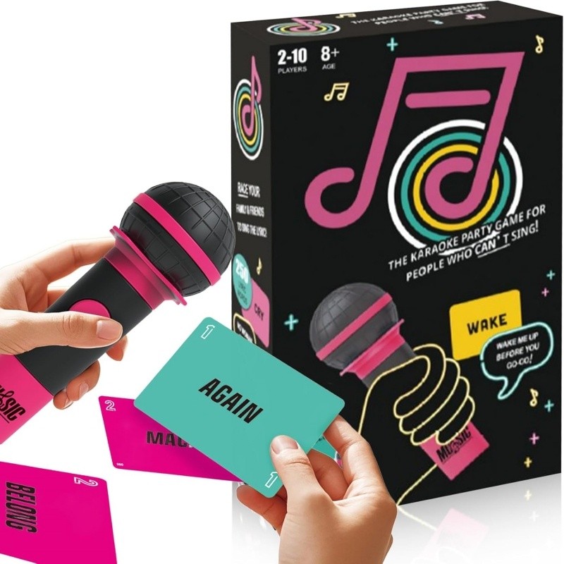 TEMU Karaoke Game W/ Cards Board Game For , Group Entertainment, , Interactive Game, Durable Cards, Sturdy Board, Sing , Lovers