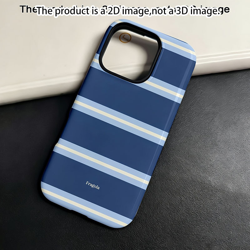 TEMU Phone Case - 2d Printing, 1pc Phone Case: Fashionable Color-striped Phone Case, Compatible With Iphone 17/16/16e/15/14/13/12/11 Pro