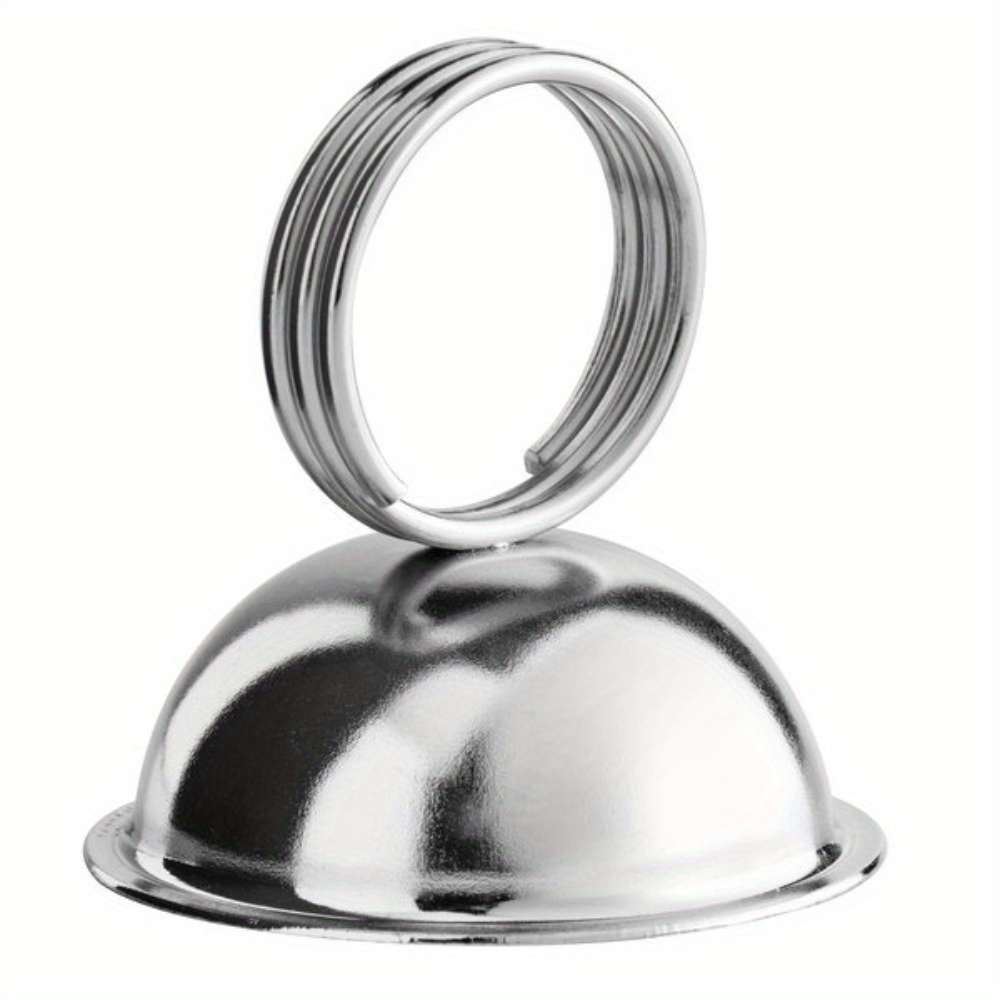 1pc Stainless Steel Easy Style Multi Functional Metal Memo Clip Silver Business Card Display Stand