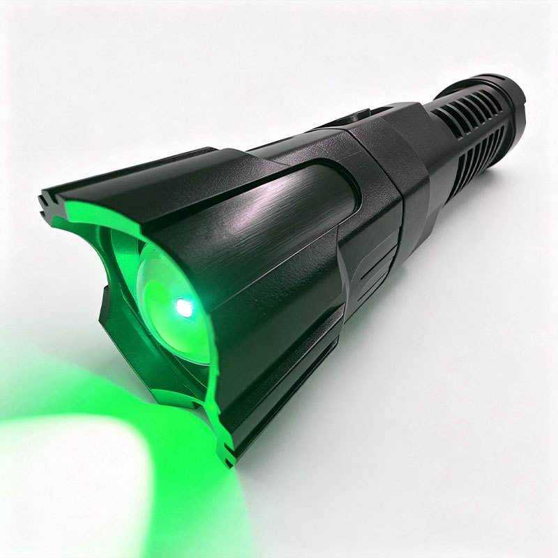 TEMU 1pc Uv/green/red Zoomable Flashlight, Usb Rechargeable Portable Torch, 395nm Uv Light Detection Lamp, Red Light Night Emergency Lighting, Light,