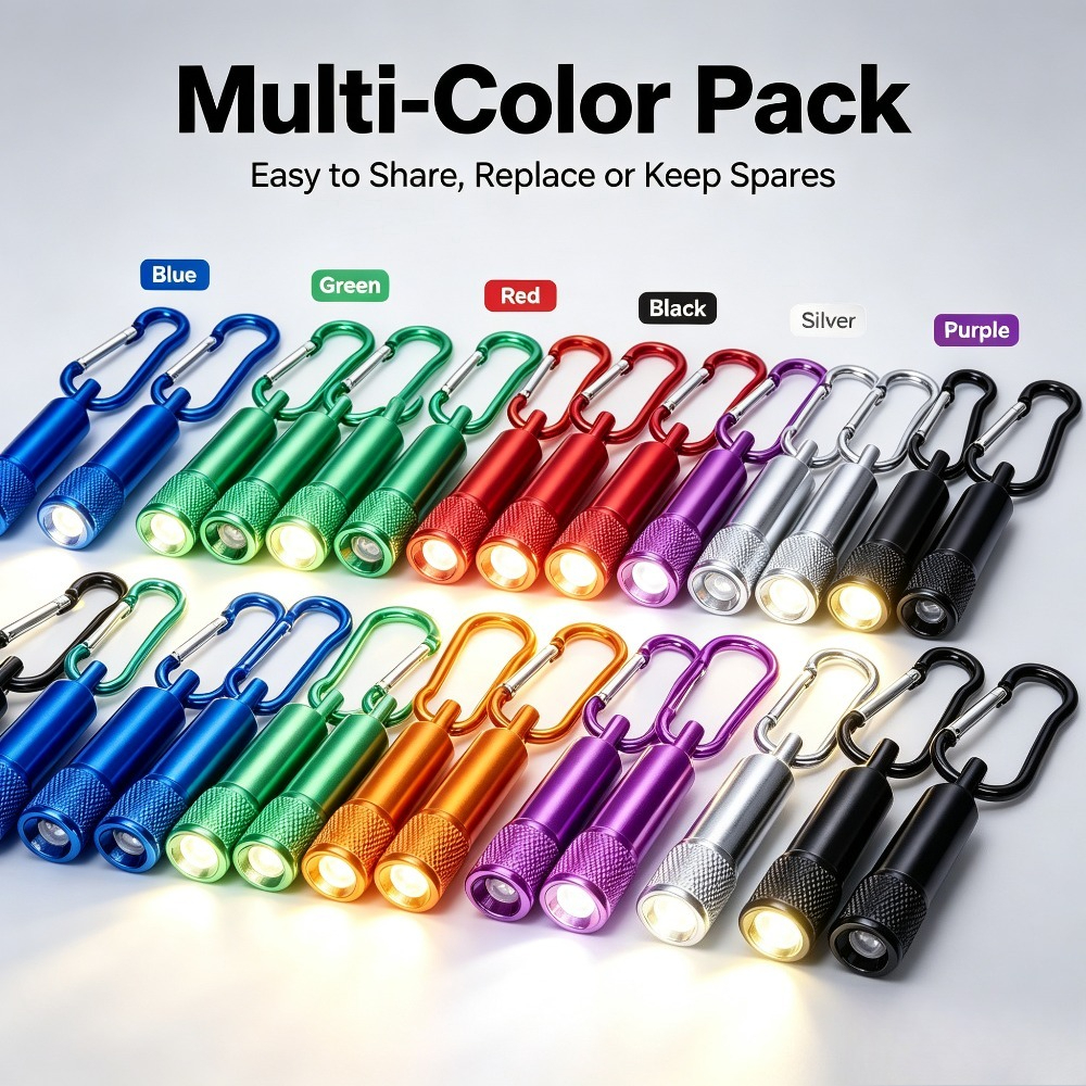 TEMU Mini Led Keychain Flashlight, Ultra-portable Key Flashlight With , Power Outage, Night Door Opening, Camping And Hiking Survival Equipment,