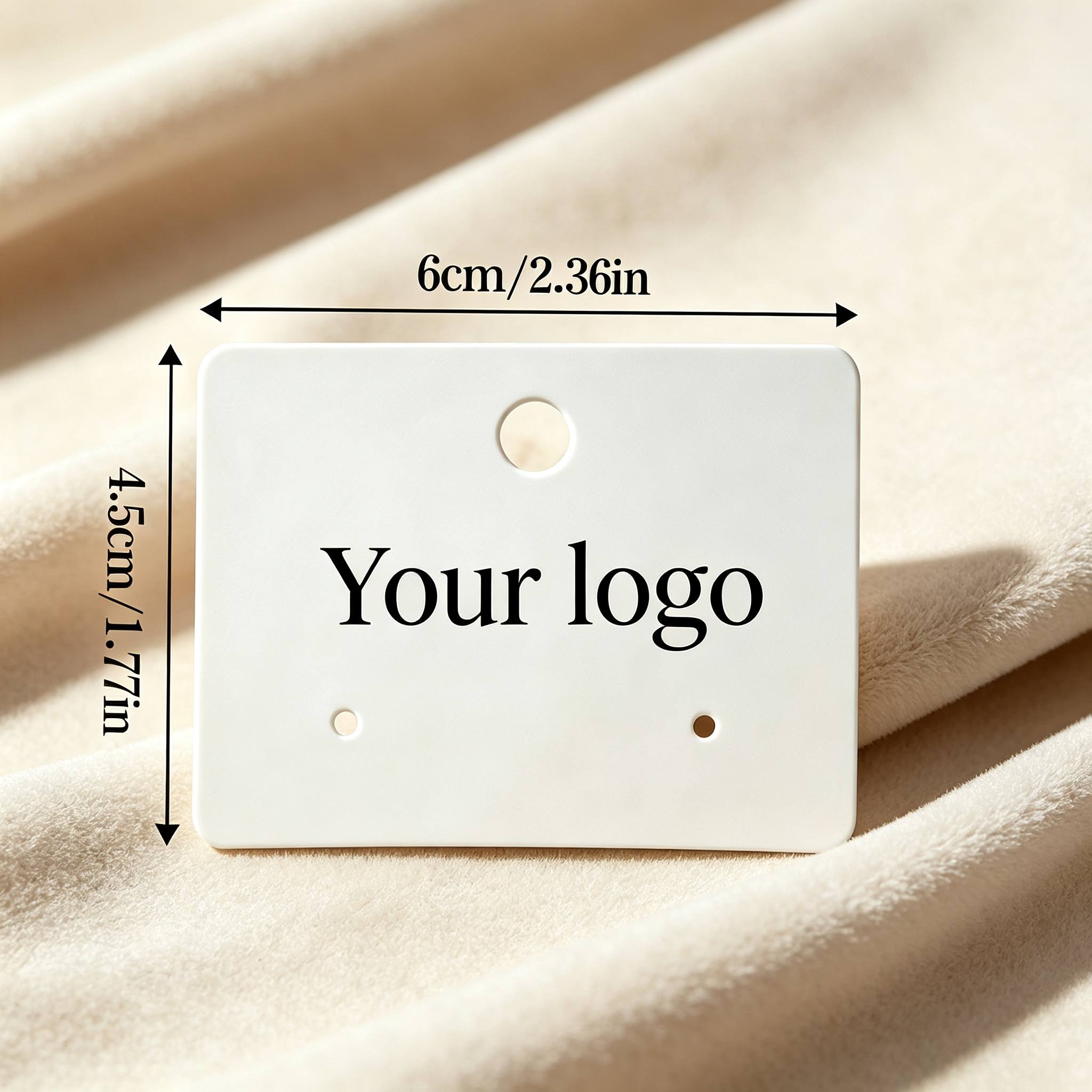 TEMU Custom Jewelry Display Card, Logo Printable Perforated Earring Paper Card, White Cardstock Earring Tag, Handmade Accessory Packaging Card,