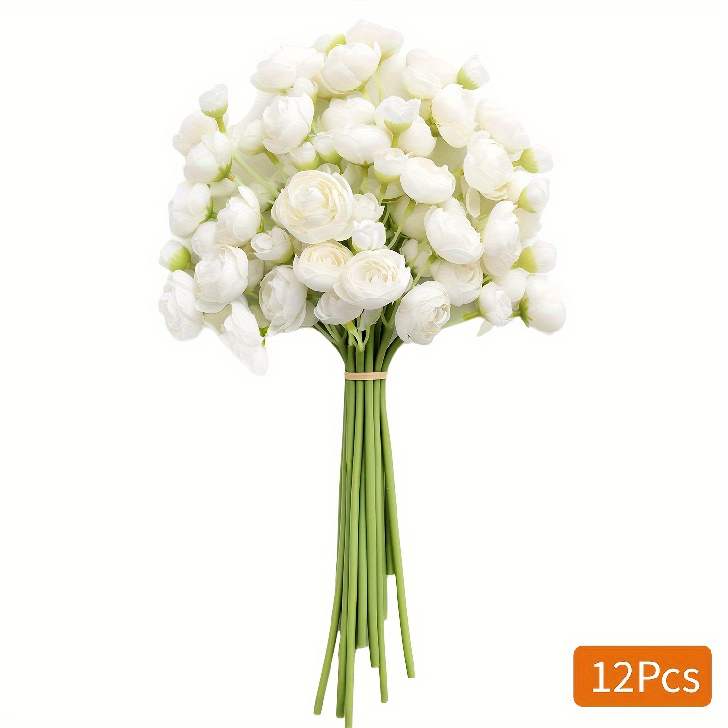 Image of 12pcs Of Artificial Silkyy Mini Flowers For Bouquets, Suitable For Centerpiece Decorations, Bridal Gifts, And Bulk Faux Wedding Filler Flowers In